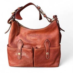 Dooney & Bourke Florentine Leather Pocket Hobo | Chestnut | Italian Vachetta